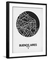 Buenos Aires Street Map Black on White-NaxArt-Framed Art Print