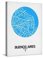 Buenos Aires Street Map Blue-NaxArt-Stretched Canvas