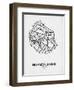 Buenos Aires Street Map White-NaxArt-Framed Art Print