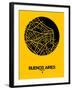 Buenos Aires Street Map Yellow-NaxArt-Framed Art Print