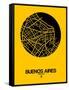 Buenos Aires Street Map Yellow-NaxArt-Framed Stretched Canvas