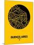 Buenos Aires Street Map Yellow-NaxArt-Mounted Art Print