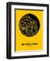 Buenos Aires Street Map Yellow-NaxArt-Framed Art Print