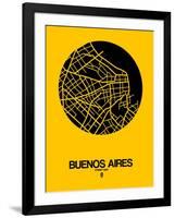 Buenos Aires Street Map Yellow-NaxArt-Framed Art Print