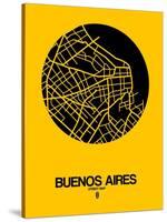 Buenos Aires Street Map Yellow-NaxArt-Stretched Canvas