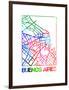 Buenos Aires Watercolor Street Map-NaxArt-Framed Art Print