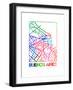 Buenos Aires Watercolor Street Map-NaxArt-Framed Art Print