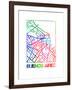 Buenos Aires Watercolor Street Map-NaxArt-Framed Art Print