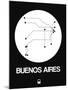 Buenos Aires White Subway Map-NaxArt-Mounted Art Print