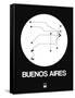 Buenos Aires White Subway Map-NaxArt-Framed Stretched Canvas