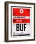 BUF Buffalo Luggage Tag I-NaxArt-Framed Art Print