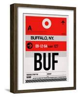 BUF Buffalo Luggage Tag I-NaxArt-Framed Art Print