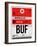 BUF Buffalo Luggage Tag I-NaxArt-Framed Art Print