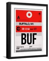 BUF Buffalo Luggage Tag I-NaxArt-Framed Art Print