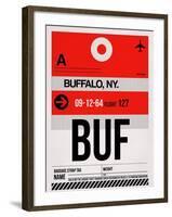 BUF Buffalo Luggage Tag I-NaxArt-Framed Art Print