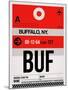 BUF Buffalo Luggage Tag I-NaxArt-Mounted Art Print