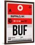 BUF Buffalo Luggage Tag I-NaxArt-Framed Art Print