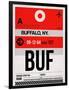 BUF Buffalo Luggage Tag I-NaxArt-Framed Art Print