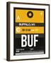 BUF Buffalo Luggage Tag II-NaxArt-Framed Art Print