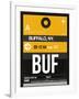 BUF Buffalo Luggage Tag II-NaxArt-Framed Art Print