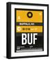 BUF Buffalo Luggage Tag II-NaxArt-Framed Art Print