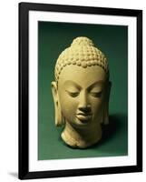 Buff Sandstone Head of the Buddha, Sarnath, 5th Century-null-Framed Giclee Print