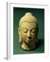 Buff Sandstone Head of the Buddha, Sarnath, 5th Century-null-Framed Giclee Print