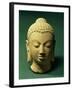 Buff Sandstone Head of the Buddha, Sarnath, 5th Century-null-Framed Giclee Print