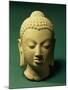 Buff Sandstone Head of the Buddha, Sarnath, 5th Century-null-Mounted Giclee Print