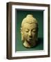 Buff Sandstone Head of the Buddha, Sarnath, 5th Century-null-Framed Giclee Print