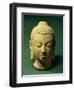 Buff Sandstone Head of the Buddha, Sarnath, 5th Century-null-Framed Giclee Print