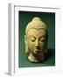 Buff Sandstone Head of the Buddha, Sarnath, 5th Century-null-Framed Giclee Print