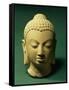 Buff Sandstone Head of the Buddha, Sarnath, 5th Century-null-Framed Stretched Canvas