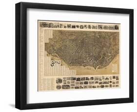 Buffalo 1902 Bird's Eye View 16x23, New York, United States-null-Framed Premium Giclee Print