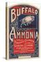 Buffalo Ammonia Label-null-Stretched Canvas