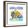 Buffalo And Birds-Kerstin Stock-Framed Art Print