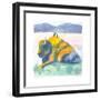 Buffalo And Birds-Kerstin Stock-Framed Art Print