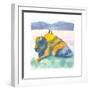 Buffalo And Birds-Kerstin Stock-Framed Art Print