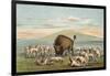 Buffalo and Coyotes-George Catlin-Framed Photographic Print