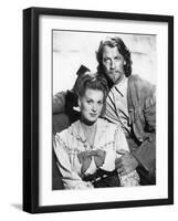 BUFFALO BILL, 1944 directed by WILLIAM WELLMAN Maureen O'Hara and Joel McCrea (b/w photo)-null-Framed Photo