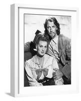 BUFFALO BILL, 1944 directed by WILLIAM WELLMAN Maureen O'Hara and Joel McCrea (b/w photo)-null-Framed Photo