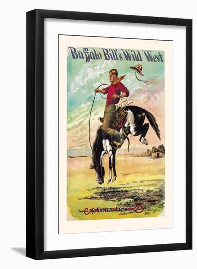 Buffalo Bill: A Bucking Bronco-null-Framed Art Print