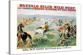 Buffalo Bill: A Close Call-null-Stretched Canvas