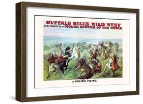 Buffalo Bill: A Prairie Picnic-null-Framed Art Print