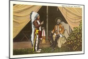 Buffalo Bill and Chief Iron Tail-null-Mounted Art Print