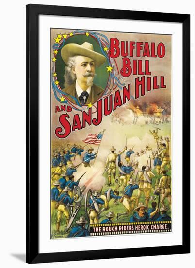 Buffalo Bill And San Juan Hill - 1902-null-Framed Giclee Print