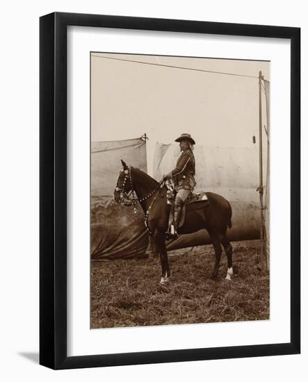 Buffalo Bill And Steed-null-Framed Art Print