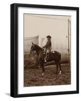 Buffalo Bill And Steed-null-Framed Art Print