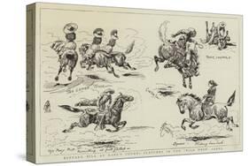 Buffalo Bill at Earl's Court, Sketches in the Wild West Arena-Alfred Chantrey Corbould-Stretched Canvas