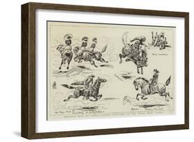 Buffalo Bill at Earl's Court, Sketches in the Wild West Arena-Alfred Chantrey Corbould-Framed Giclee Print